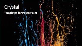  Presentation with abstract wave - Beautiful PPT layouts featuring pastel wave - macro photo of mixed acryl backdrop and a black colored foreground