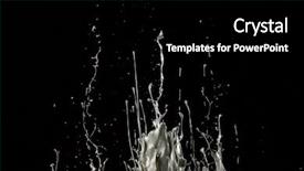  Presentation with abstract wave - Amazing presentation theme having pastel wave - macro photo of mixed acryl backdrop and a black colored foreground