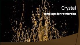  Presentation with abstract wave - PPT theme consisting of pastel wave - macro photo of mixed acryl background and a black colored foreground