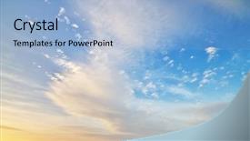  Presentation with abstract wave - Slides having pastel wave - sky background on sunset nature background and a light blue colored foreground