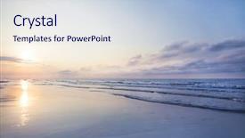  Presentation with sunrise - Theme having pastel wave - view of beach sunrise background and a lemonade colored foreground