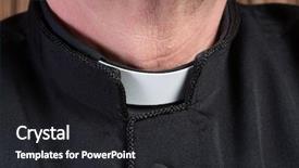  Presentation with pastor - Presentation featuring pastor - closeup of the neck background and a dark gray colored foreground