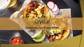  Presentation with pastor - Beautiful theme featuring pastor - mexican street tacos with beer backdrop and a gold colored foreground