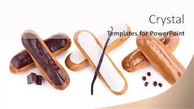  Presentation with pastries - Slide deck enhanced with pastries isolated background and a white colored foreground