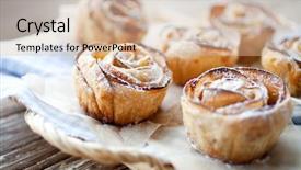  Presentation with puff pastry - Beautiful PPT layouts featuring pastry - delicious and beautiful apple rose backdrop and a lemonade colored foreground