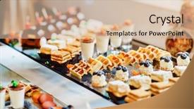  Presentation with pastries - Slide set consisting of pastry - different pastries background and a lemonade colored foreground