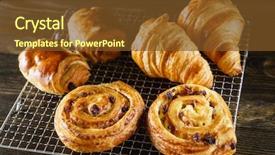  Presentation with french pastry - Audience pleasing PPT layouts consisting of pastry - french pastries backdrop and a tawny brown colored foreground