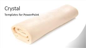  Presentation with puff pastry - Presentation design having pastry - fresh raw puff dough isolated background and a white colored foreground