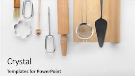  Presentation with kitchen utensils - Amazing theme having pastry - kitchen utensils for pastries backdrop and a white colored foreground