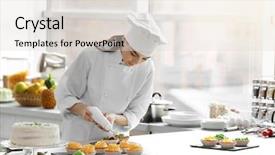  Presentation with dessert - Slides consisting of pastry - professional confectioner cooking delicious dessert background and a lemonade colored foreground