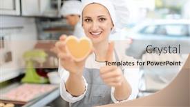  Presentation with pastry chef - PPT layouts enhanced with pastry-chef-baking-heart-shaped background and a lemonade colored foreground