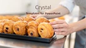  Presentation with pastry chef - PPT layouts with pastry-chef-baking-pain-au background and a lemonade colored foreground