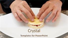  Presentation with pastry chef - Cool new theme with pastry chef is carefully making a dessert on plate backdrop and a lemonade colored foreground