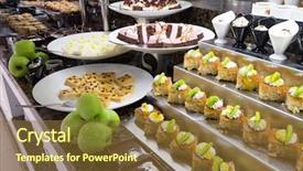  Presentation with cakes cupcake - Amazing presentation having pastry shop - variety of cakes backdrop and a tawny brown colored foreground