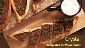  Presentation with street food - Colorful theme enhanced with pastry street food similar backdrop and a  colored foreground