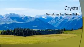  Presentation with pasture - PPT theme having pasture is under the snowy background and a light blue colored foreground