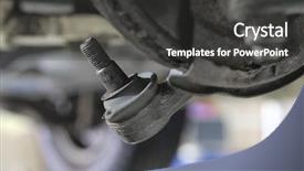  Presentation with car brake - Amazing presentation design having pat of car suspension close backdrop and a dark gray colored foreground