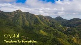  Presentation with hong kong - Colorful theme enhanced with pat-sin-leng-mountain-range backdrop and a tawny brown colored foreground