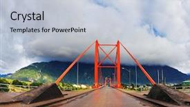  Presentation with chile patagonia - PPT theme having patagonia chile red bridge over the fjord the picture was taken fisheye lens background and a lemonade colored foreground