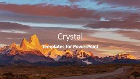  Presentation with beautiful landscapes - Cool new presentation theme with patagonia-landscapes-in-southern-argentina backdrop and a coral colored foreground