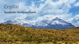  Presentation with beautiful landscapes - Slides having patagonia-landscapes-in-southern-argentina background and a light blue colored foreground