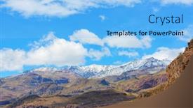  Presentation with beautiful landscapes - Beautiful theme featuring patagonia-landscapes-in-southern-argentina backdrop and a light blue colored foreground