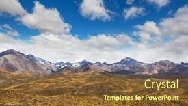  Presentation with beautiful landscapes - PPT theme featuring patagonia-landscapes-in-southern-argentina background and a tawny brown colored foreground