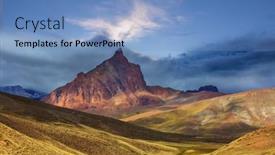  Presentation with beautiful landscapes - Presentation theme with patagonia-landscapes-in-southern-argentina background and a teal colored foreground