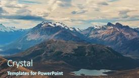  Presentation with beautiful landscapes - Presentation design featuring patagonia-landscapes-in-southern-argentina background and a  colored foreground