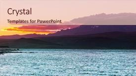  Presentation with japan beautiful landscape mountain fuji - Amazing PPT theme having patagonia mountains lake in argentina backdrop and a lemonade colored foreground