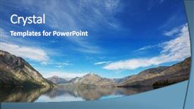  Presentation with beautiful landscapes - Presentation consisting of patagonia mountains lake in argentina background and a teal colored foreground