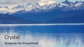  Presentation with beautiful landscapes - Colorful PPT layouts enhanced with patagonia mountains lake in argentina backdrop and a light blue colored foreground