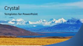  Presentation with japan beautiful landscape mountain fuji - Audience pleasing presentation theme consisting of patagonia mountains lake in argentina backdrop and a light blue colored foreground