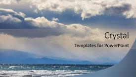  Presentation with beautiful landscapes - Cool new presentation theme with patagonia mountains lake in argentina backdrop and a  colored foreground