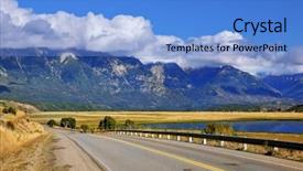  Presentation with parallel - PPT theme featuring patagonia the longest road background and a teal colored foreground