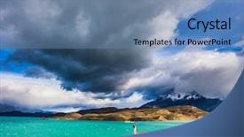  Presentation with chile patagonia - PPT theme consisting of patagonia torres del paine biosphere background and a  colored foreground