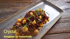  Presentation with meat beef - Colorful theme enhanced with patato - jacks beef with corn usa backdrop and a  colored foreground