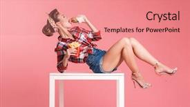  Presentation with burger fries - Colorful slide deck enhanced with patato - portrait of a lovely beautiful backdrop and a coral colored foreground