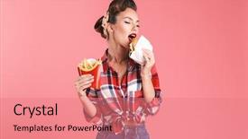  Presentation with burger fries - Cool new theme with patato - portrait of a lovely beautiful backdrop and a coral colored foreground