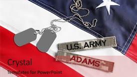  Presentation with american flag - Audience pleasing PPT layouts consisting of patches on american national flag backdrop and a red colored foreground