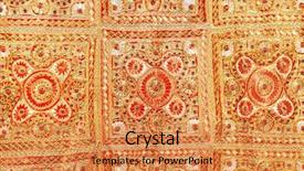  Presentation with patchwork - Audience pleasing slide deck consisting of patchwork carpet in rajasthan asia backdrop and a coral colored foreground