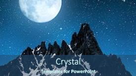  Presentation with alps - Audience pleasing presentation theme consisting of paternkofel-in-night-dolomite-alps backdrop and a ocean colored foreground