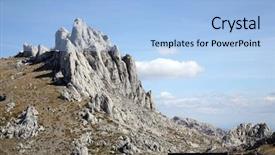  Presentation with cliff - Audience pleasing PPT theme consisting of stone path - cliff on mountain velebit backdrop and a  colored foreground