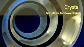  Presentation with blue design - Presentation theme featuring path around central blue circle background and a  colored foreground