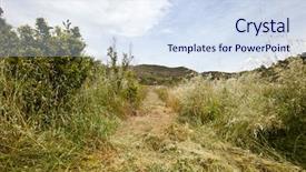  Presentation with path - Theme featuring path cleared through long grass background and a sky blue colored foreground