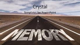  Presentation with memory - Slide deck featuring path eternity - memory written on desert road background and a light gray colored foreground