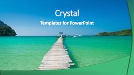  Presentation with contemplating - Presentation design with path filled with love contemplating the sea background and a teal colored foreground