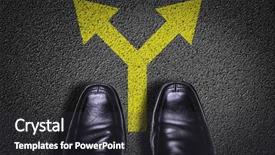  Presentation with forward - Theme enhanced with path forward - top view of business shoes background and a dark gray colored foreground