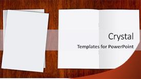  Presentation with blank note book and wooden - PPT theme with path front book left page background and a white colored foreground