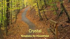  Presentation with lights through forest - Slides consisting of path going through an autumn background and a  colored foreground